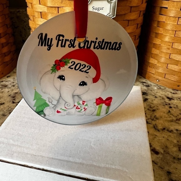 2022 Glass Christmas Ornament Handmade - Picture 2 of 4